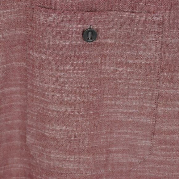 Woolrich Men's Medium Red Heather Cotton Casual Short Sleeve Button Up Shirt - Picture 5 of 8